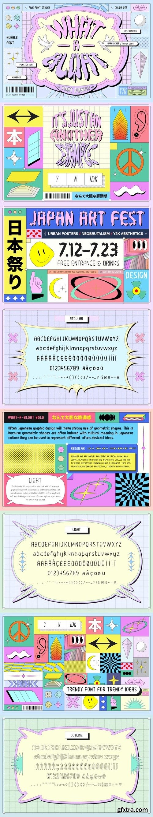 What a bloat font family