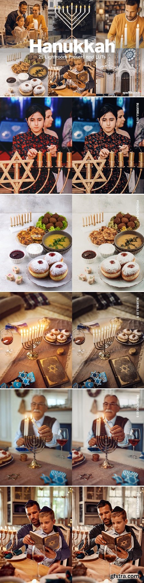 25 Hanukkah Lightroom Presets and LUTs RHLBWSA