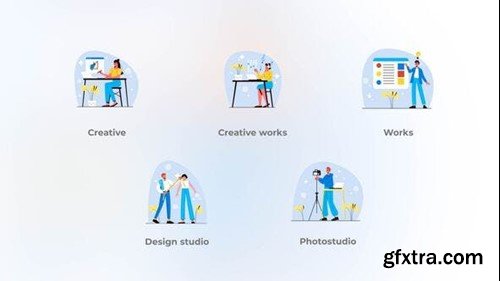 Videohive Creative works - Flat concept 42324572