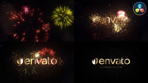 Videohive - New Year Firework Logo for DaVinci Resolve - 42291636