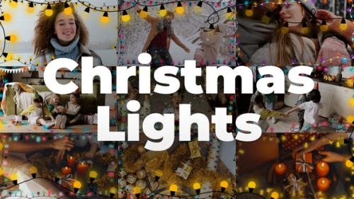 Videohive - Christmas Lights - Garland Overlays | DaVinci Resolve Macro - 42303393