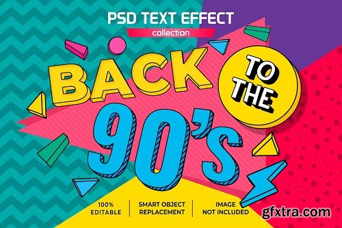 Back to 90\'s full color retro text effect