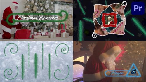 Videohive - Christmas Branches And Vignettes And Titles Pack for Premiere Pro - 42292491