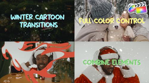 Videohive - Winter Cartoon Transitions | FCPX - 42298764