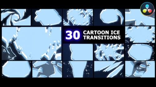 Videohive - Cartoon Ice Transitions | DaVinci Resolve - 42343242