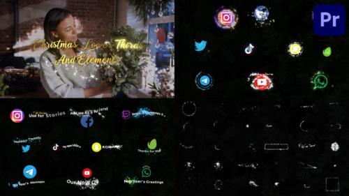 Videohive - Christmas Magic Social Media Lower Thirds And Elements | Premiere Pro MOGRT - 42354635