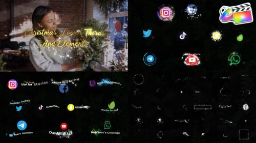 Videohive - Christmas Magic Social Media Lower Thirds And Elements | FCPX - 42354641