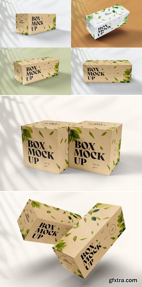 Box Mockup with Paper Texture