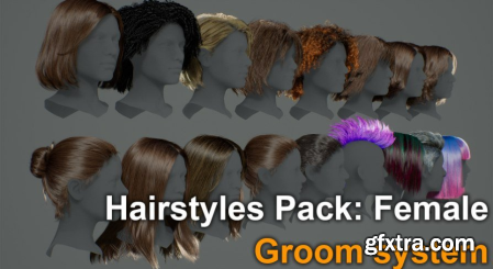 Unreal Engine Marketplace - Hairstyles Pack Female (4.26 - 4.27, 5.0)