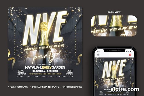 New Year Party Flyer V9G48SF