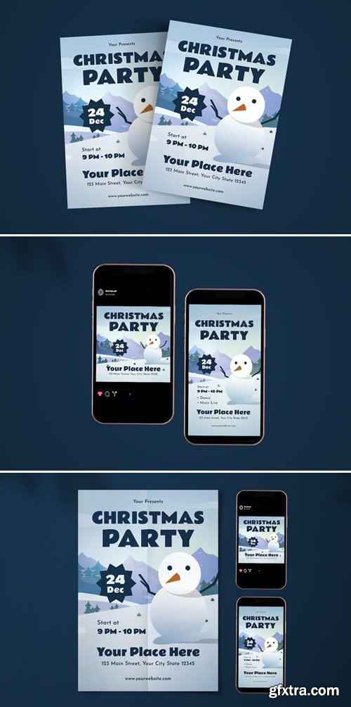 Christmas Party Flyer Set G5X3DYR