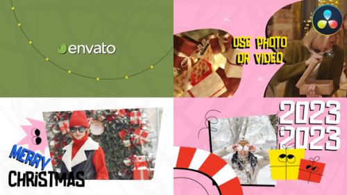 Videohive - Colorful New Year And Christmas Slideshow | DaVinci Resolve - 42538136