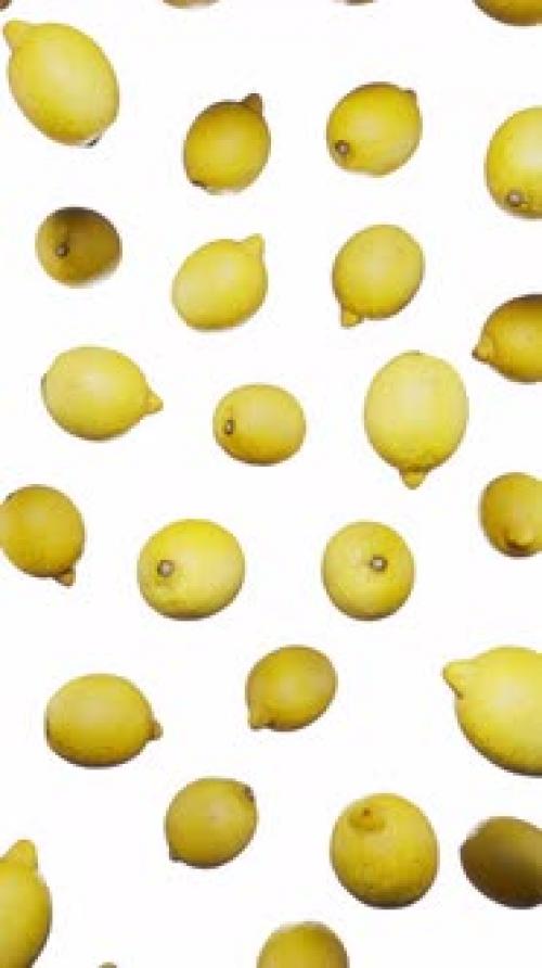 Videohive - Vertical Floating Lemons on White - 42509275