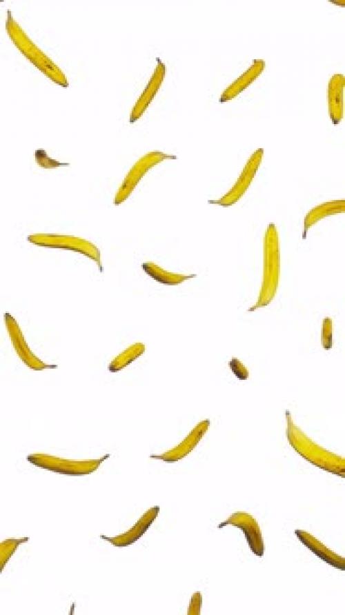 Videohive - Vertical Falling Bananas on White - 42509286
