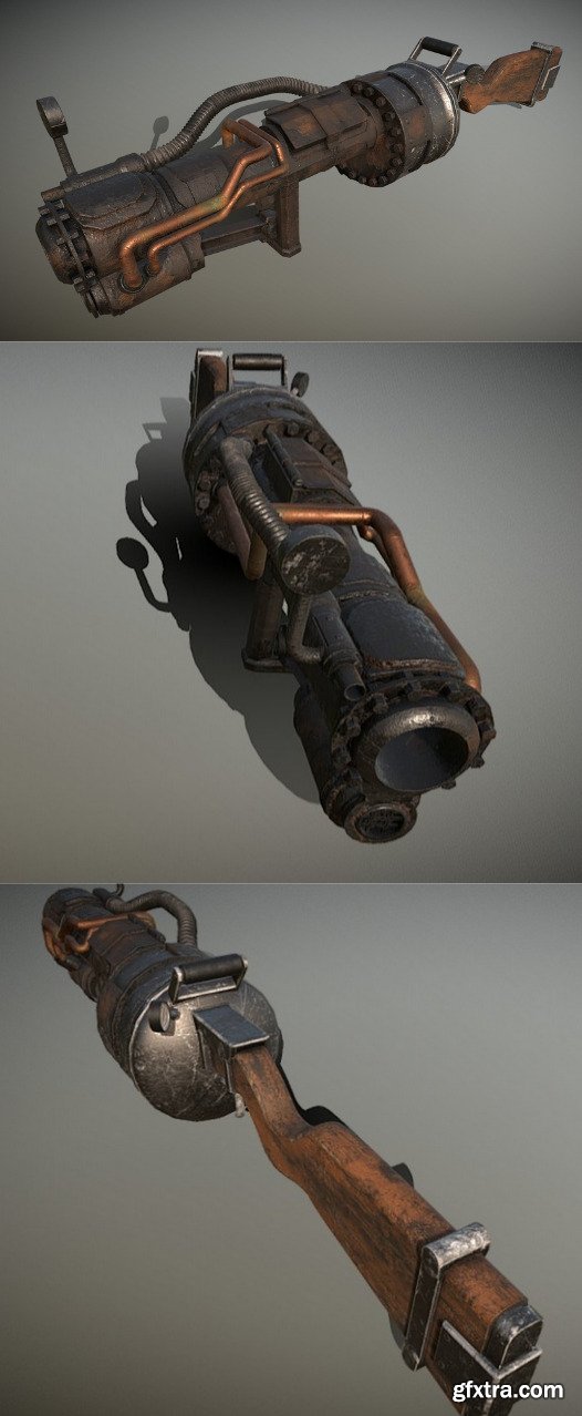 Rail Spike Gun 3D Model