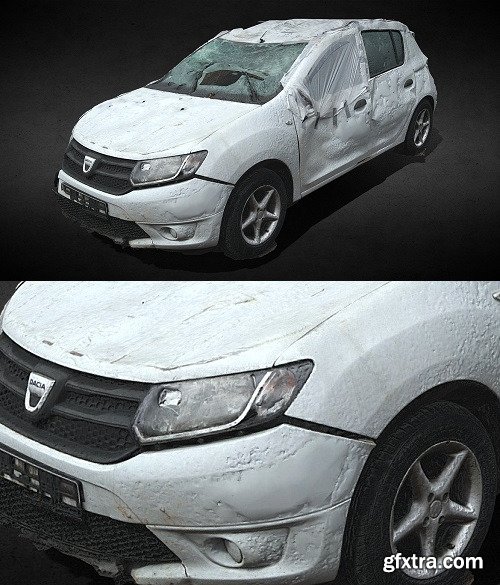 Car wreck destroyed photogrammetry