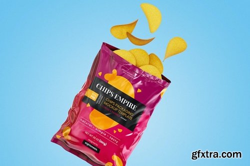 Chips Pouch Packaging Mockup ZUVNUP6