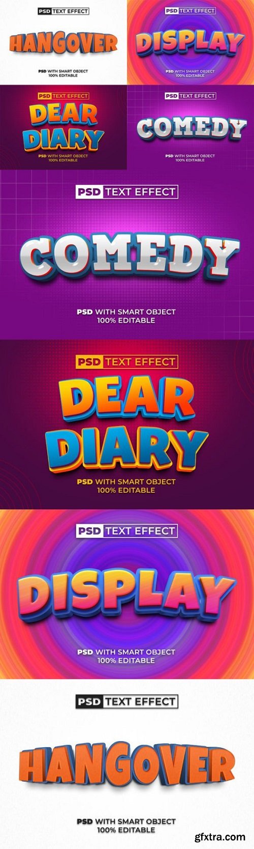 3D Text Effect Styles 4 Bundle
