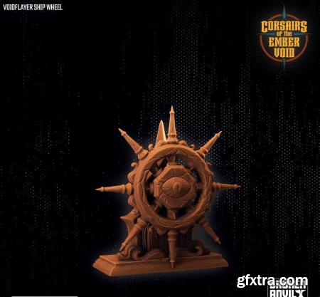 Corsairs of the Ember Void - Voidflayer Ship Wheel – 3D Print Model