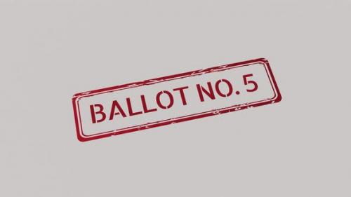 Videohive - BALLOT NUMBER 5 Stamp - 42509682