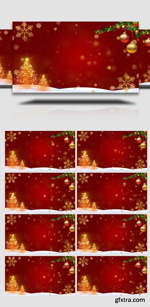 Creative Christmas Tree Snowflake Background Video AE Template 6190705