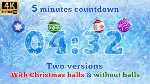 Videohive - New Year Ice Countdown 4K (5 min) - 42510926