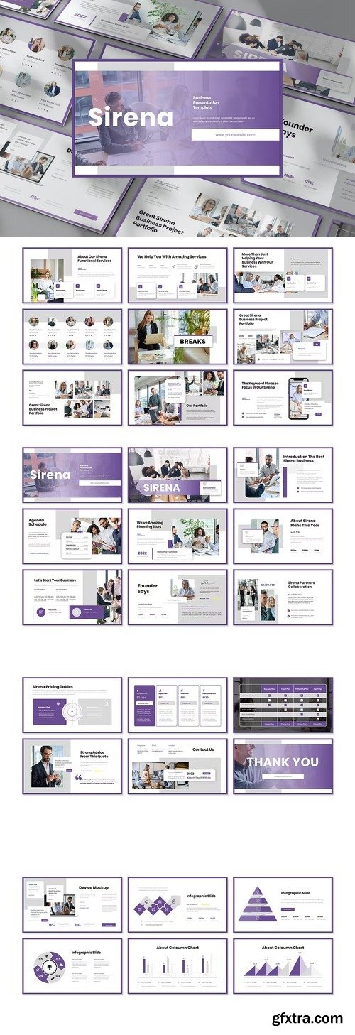 Sirena - Business Presentation PowerPoint Template HM4QX69