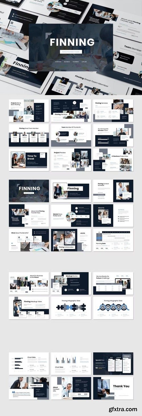 Finning Business Presentation PowerPoint Template DFFNBY7