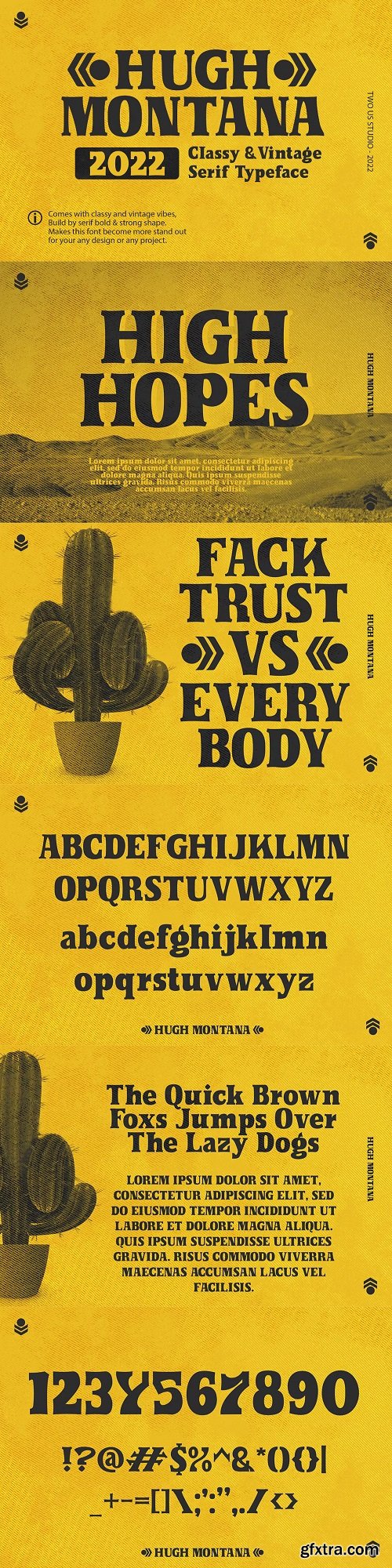 Hugh Montana - Vintage Sans Serif Font