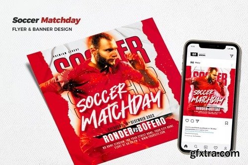 Soccer Matchday Flyer Poster C9V9VXC
