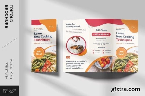 Trifold Brochure - Cooking Course S7SEYUX
