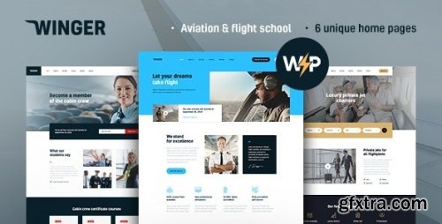 Themeforest - Winger - Aviation & Flight School WordPress Theme v1.0.9 - Nulled