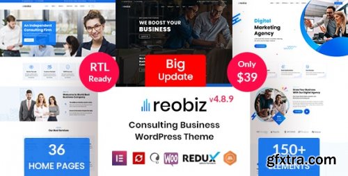 Themeforest - Reobiz - Consulting Business WordPress Theme v4.8.9 - 26702860 - Nulled