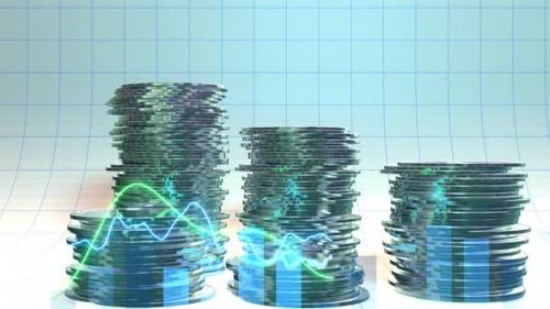 Videohive - Financial concept with coins. - 42659619