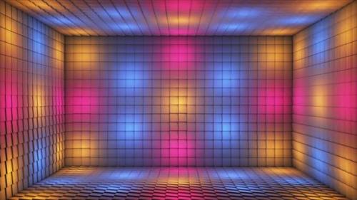 Videohive - Broadcast Pulsating Hi-Tech Blinking Illuminated Cubes Room Stage 07 - 42659735