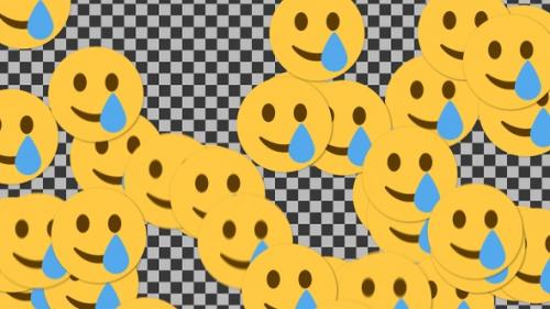 Videohive - Emojii Smiling Face With Tear Transition | UHD | 60fps - 42701932