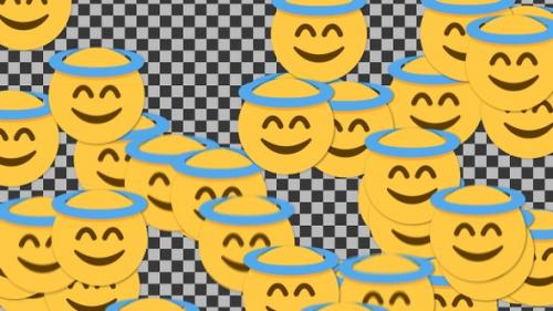 Videohive - Emojii Smiling Face With Halo Transition | UHD | 60fps - 42702674