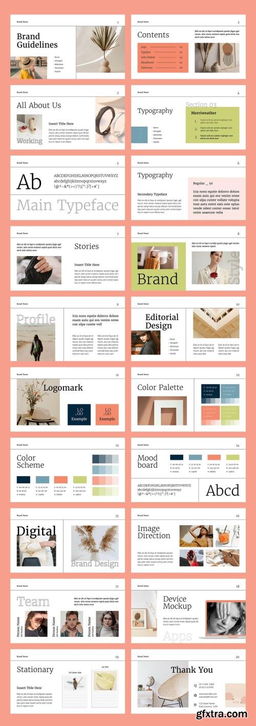 Brand Guidelines Presentation Layout 532852433