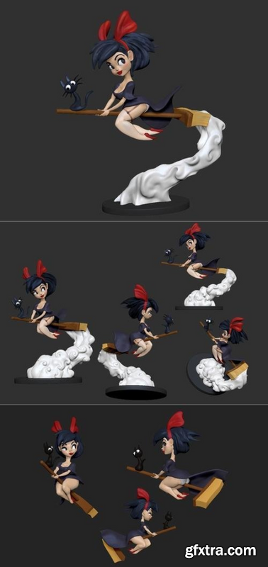 Little Witch Pinup – 3D Print