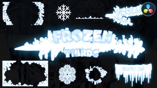 Videohive - Frozen Lower Thirds And Textures | DaVinci Resolve - 42711219