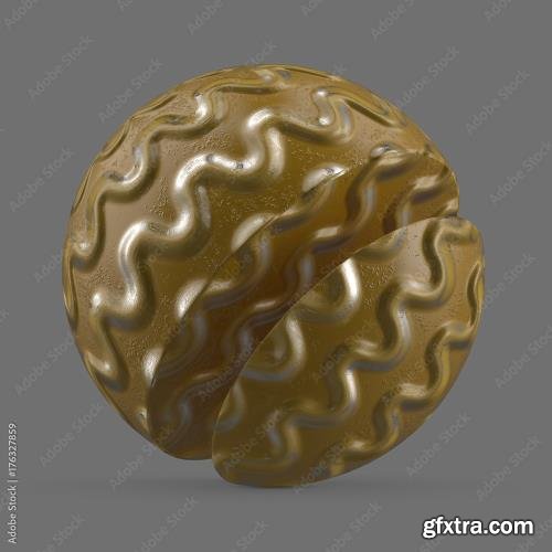 Gold wavy rubber 176327859