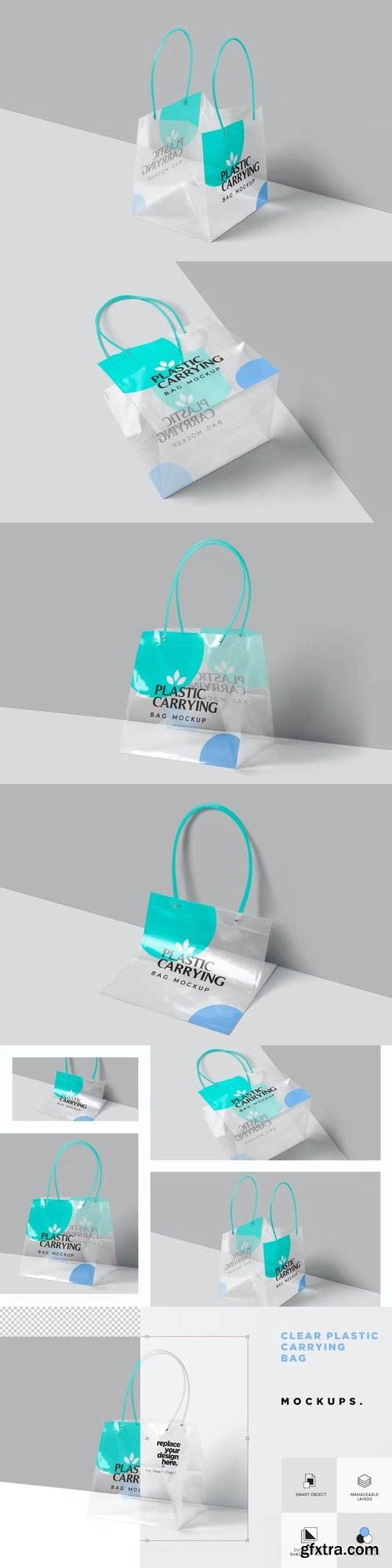 Transparent Carrying Bag Mockups
