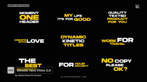 Videohive - Kinetic Text Titles 2.0 \ FCPX - 42731215