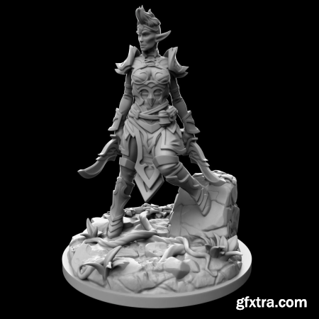 Elf Warrior – Endless Menace Minatures – 3D Print Model
