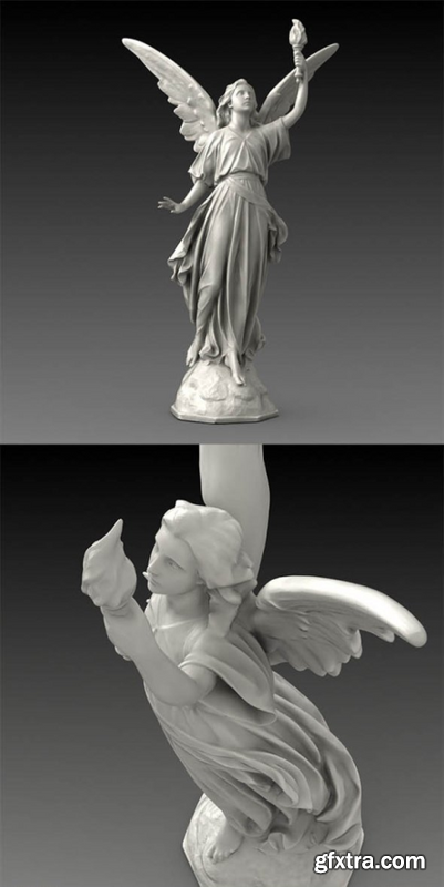 Goddess of Victory Statue 3D Model