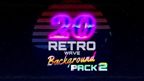 MotionArray - Retro Wave Background Pack 02 - 1319408
