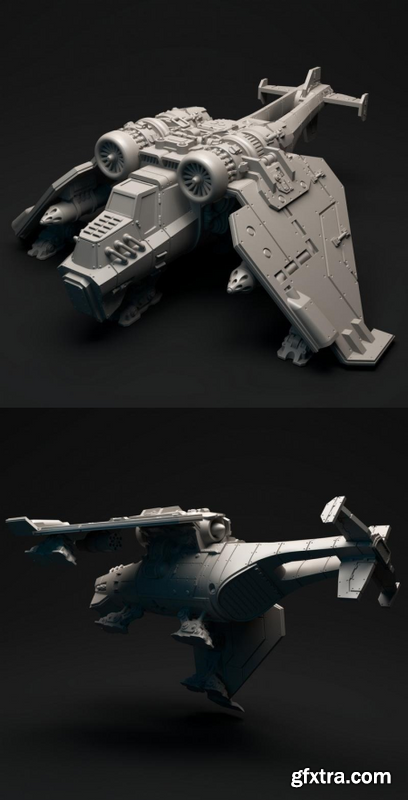 Hurricane Gunship – 3D Print Model