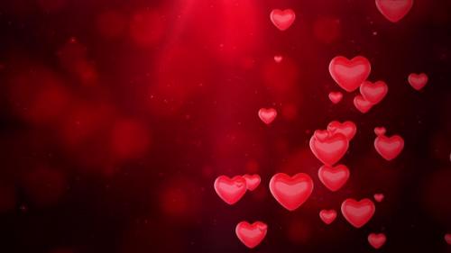 Videohive - Red Heart Shaped Background 01477 - 42798405