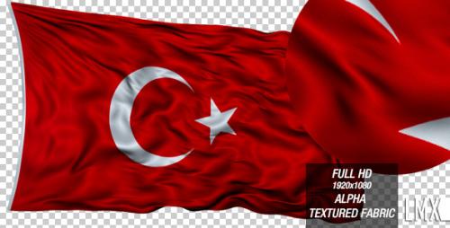 Videohive - Turkey Loop Flag - 6087004