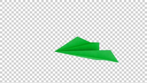 Videohive - Paper Plane Flying On The Air Green V3 - 42770207